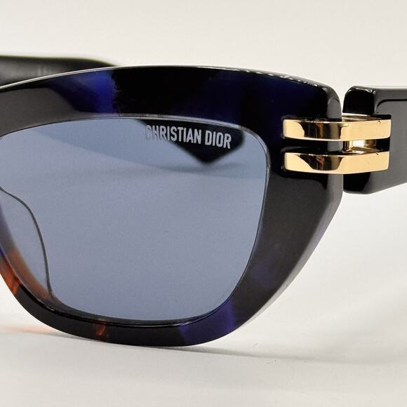 Christian Dior Sunglasses CDior B2U 2880 Tortoise Butterfly Frame Blue Lens 52mm main image 5